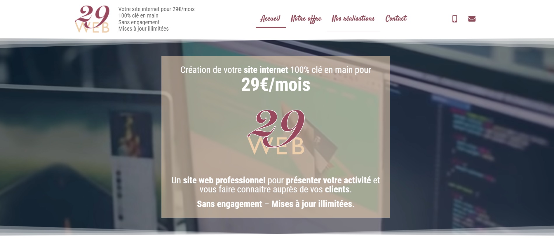  29 web – Votre site pro pour 29 €/mois - Agence Web de Porto-Vecchio