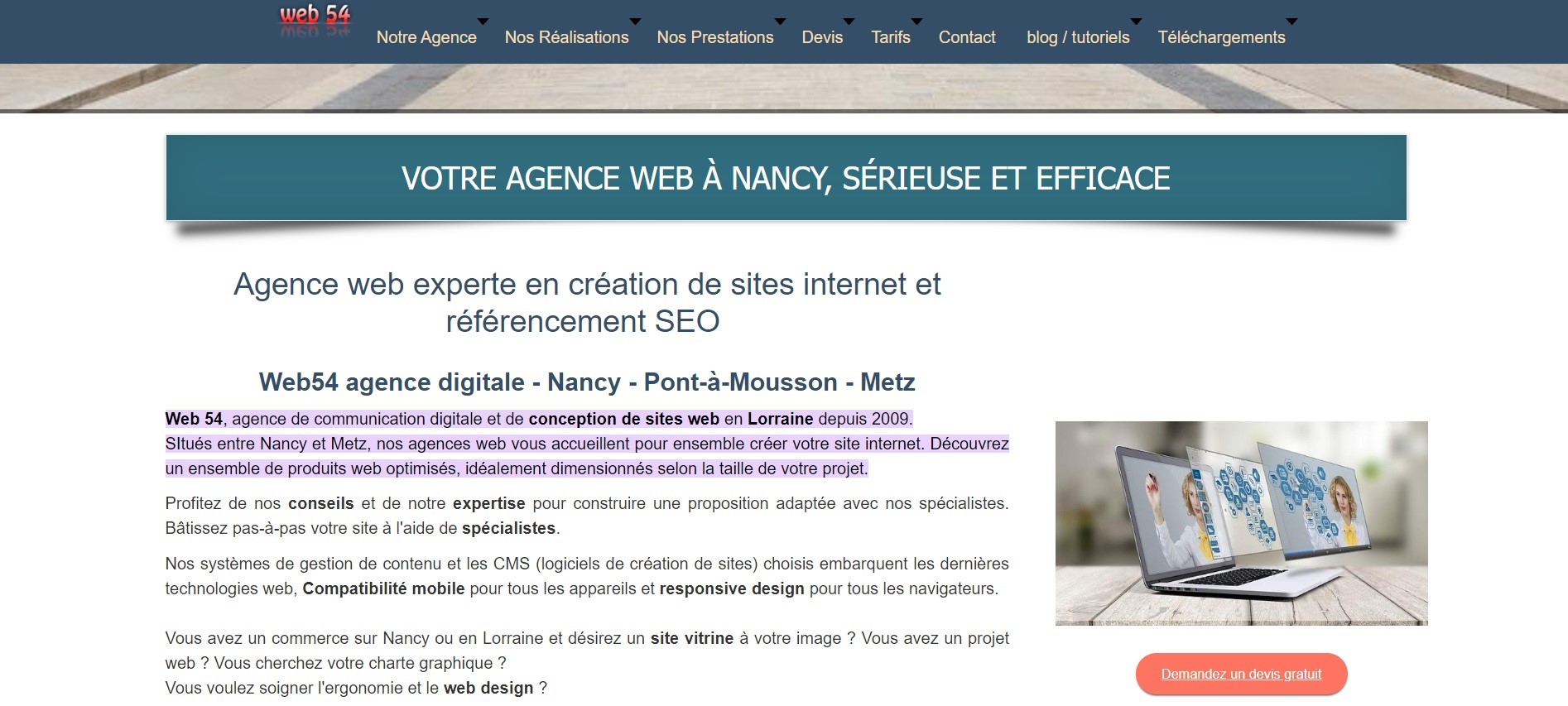  Web54 – agence création de site web et référencement - Agence Web à Thionville