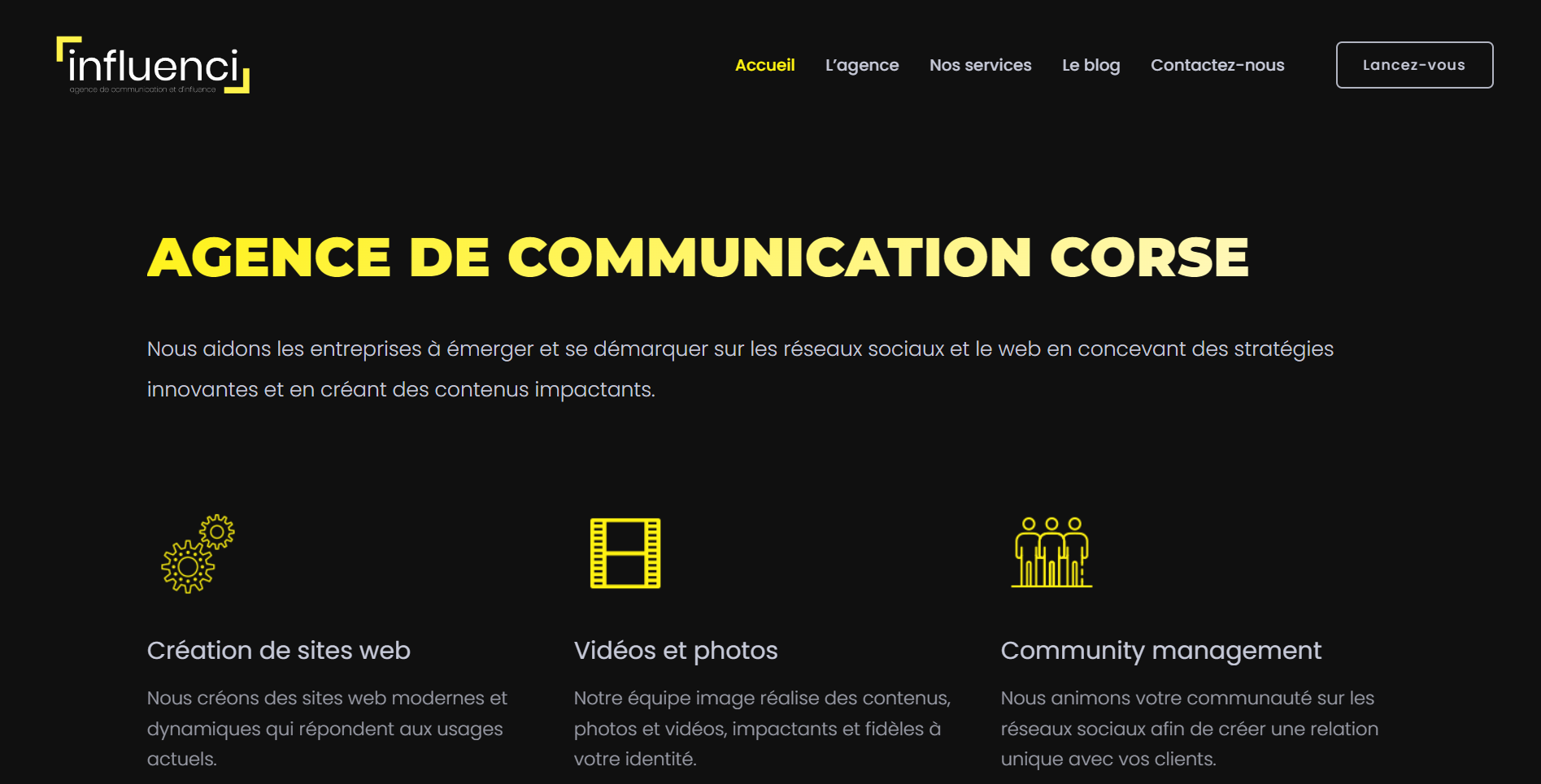  Influenci – Agence de communication et d’influence - Agence Web à l'Ile-Rousse